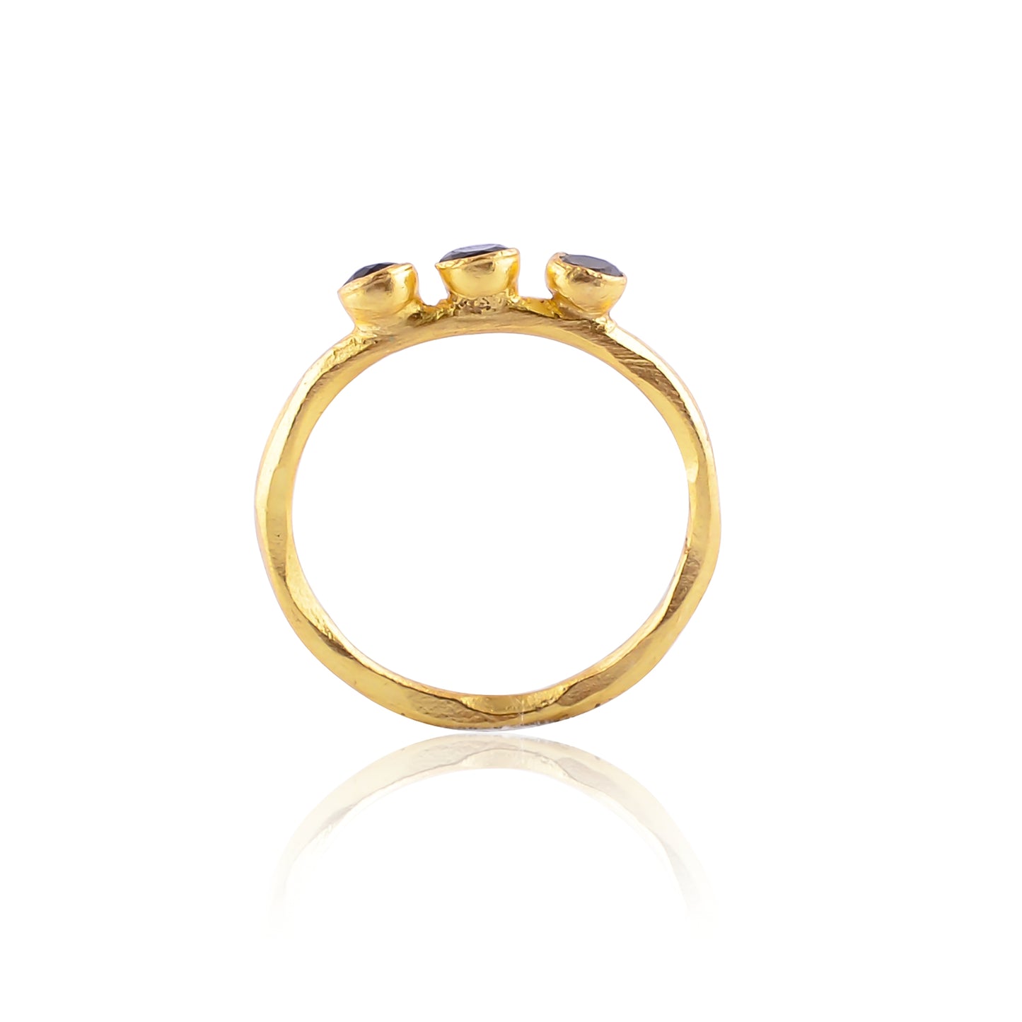 Buy Handmade Silver Gold Plated Multi Tourmaline Ring
