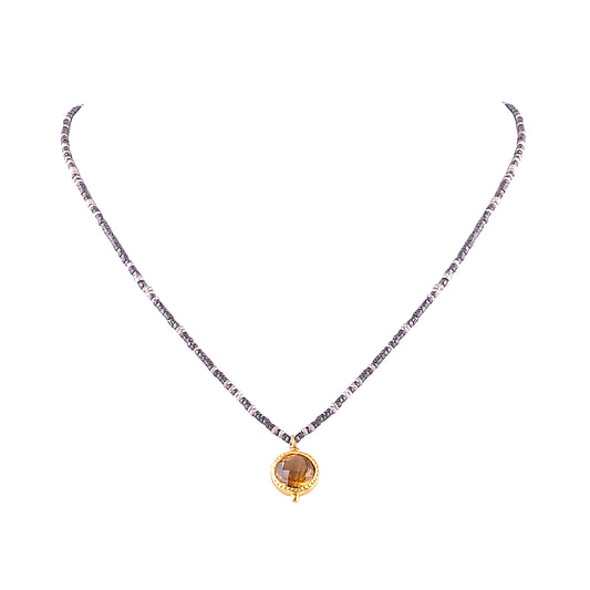 Buy Indian Handmade Silver Gold Black Plated Beer Quartz Pendant Necklace