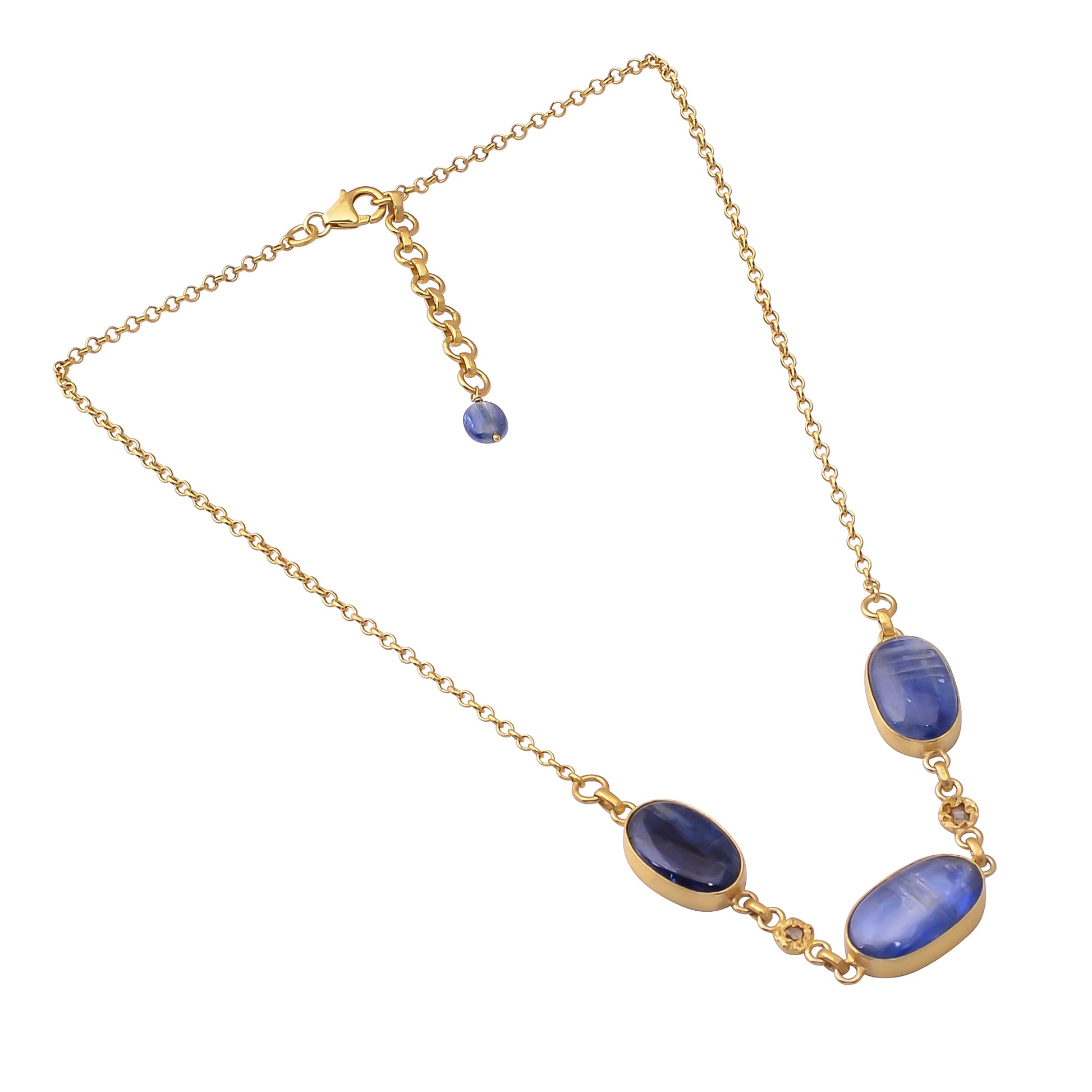 Buy Indian Handmade Silver Gold Plated Kynite/diamond Necklace