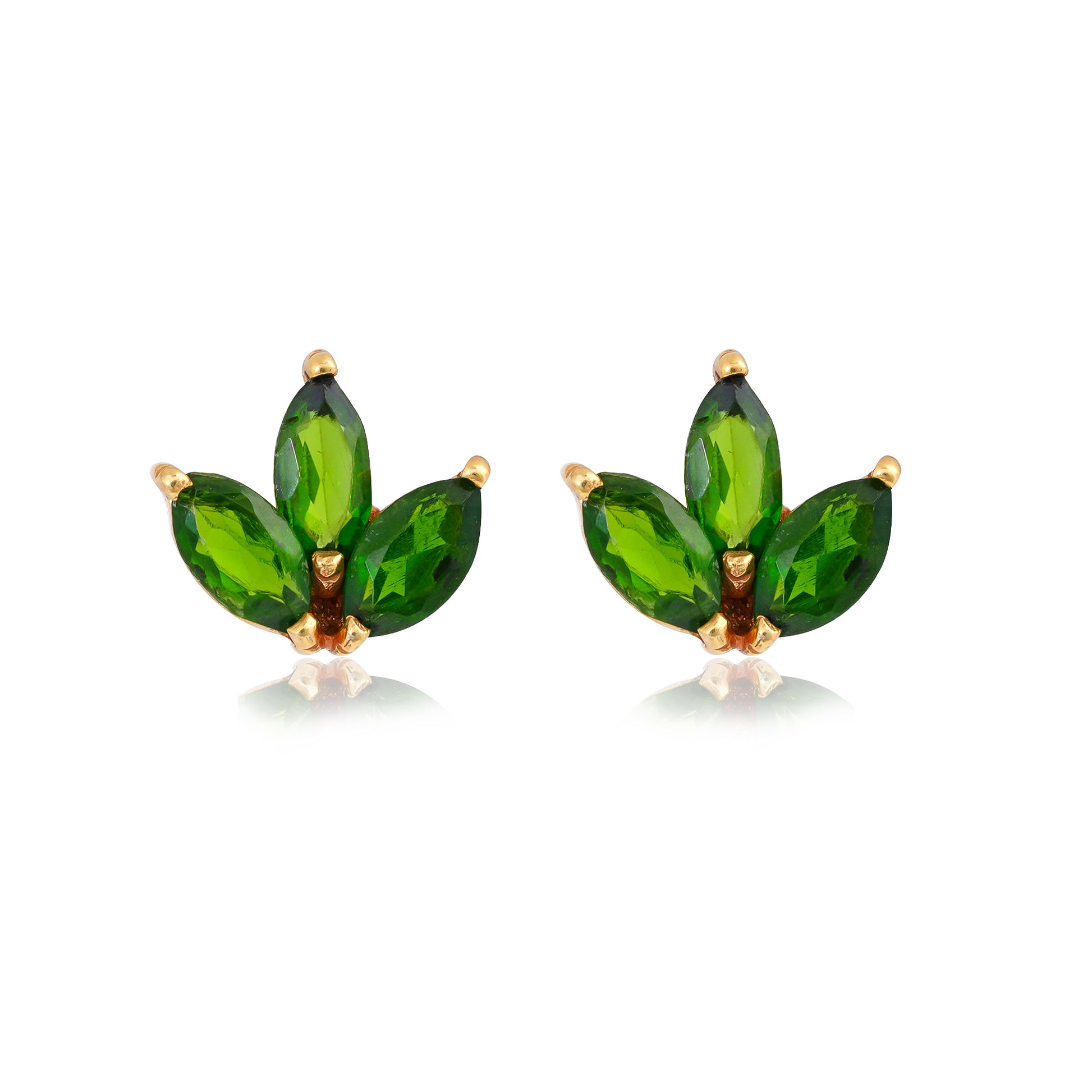 Buy Handmade Silver Gold Plated Green Tourmaline