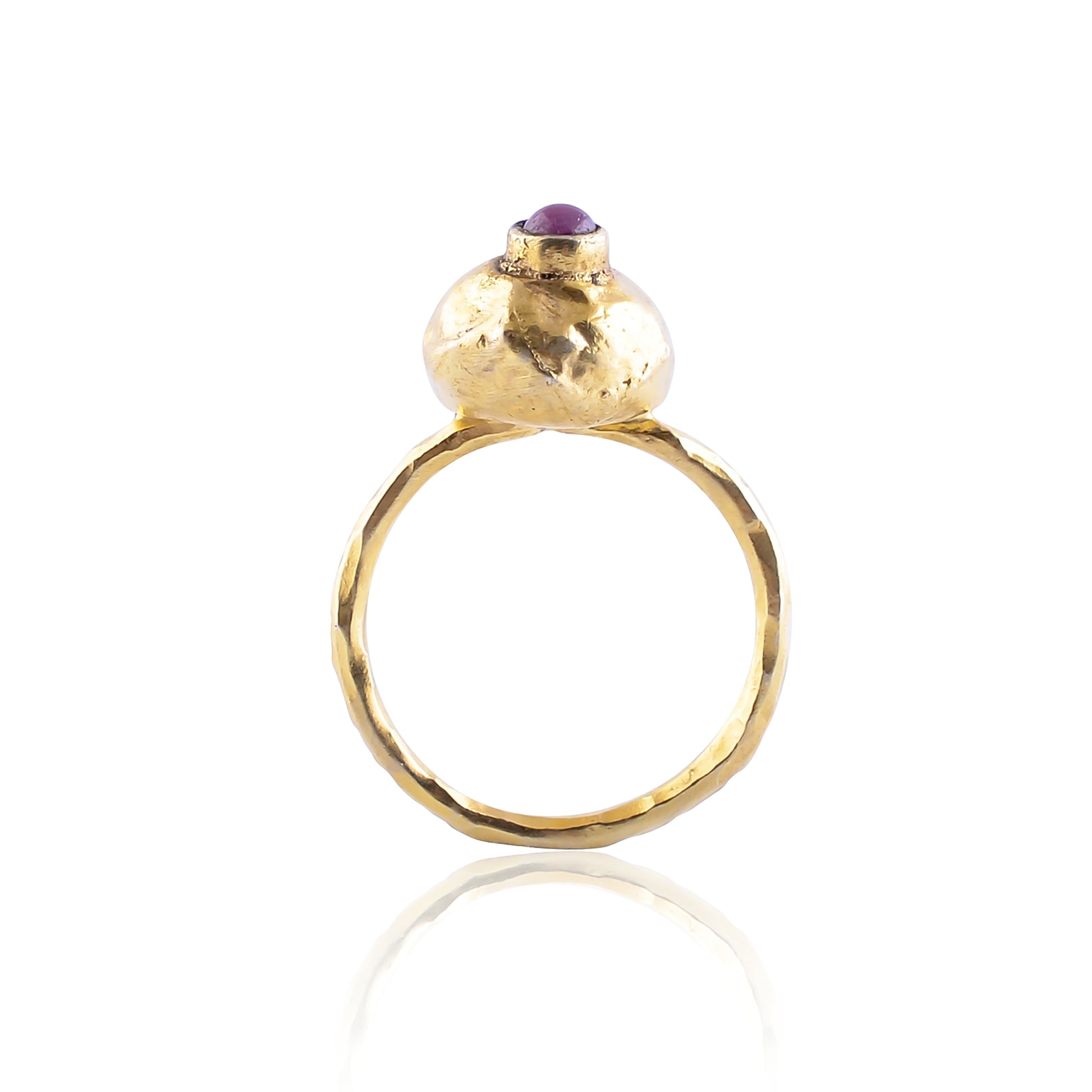 Buy Handmade Silver Gold Plated Ruby Ring