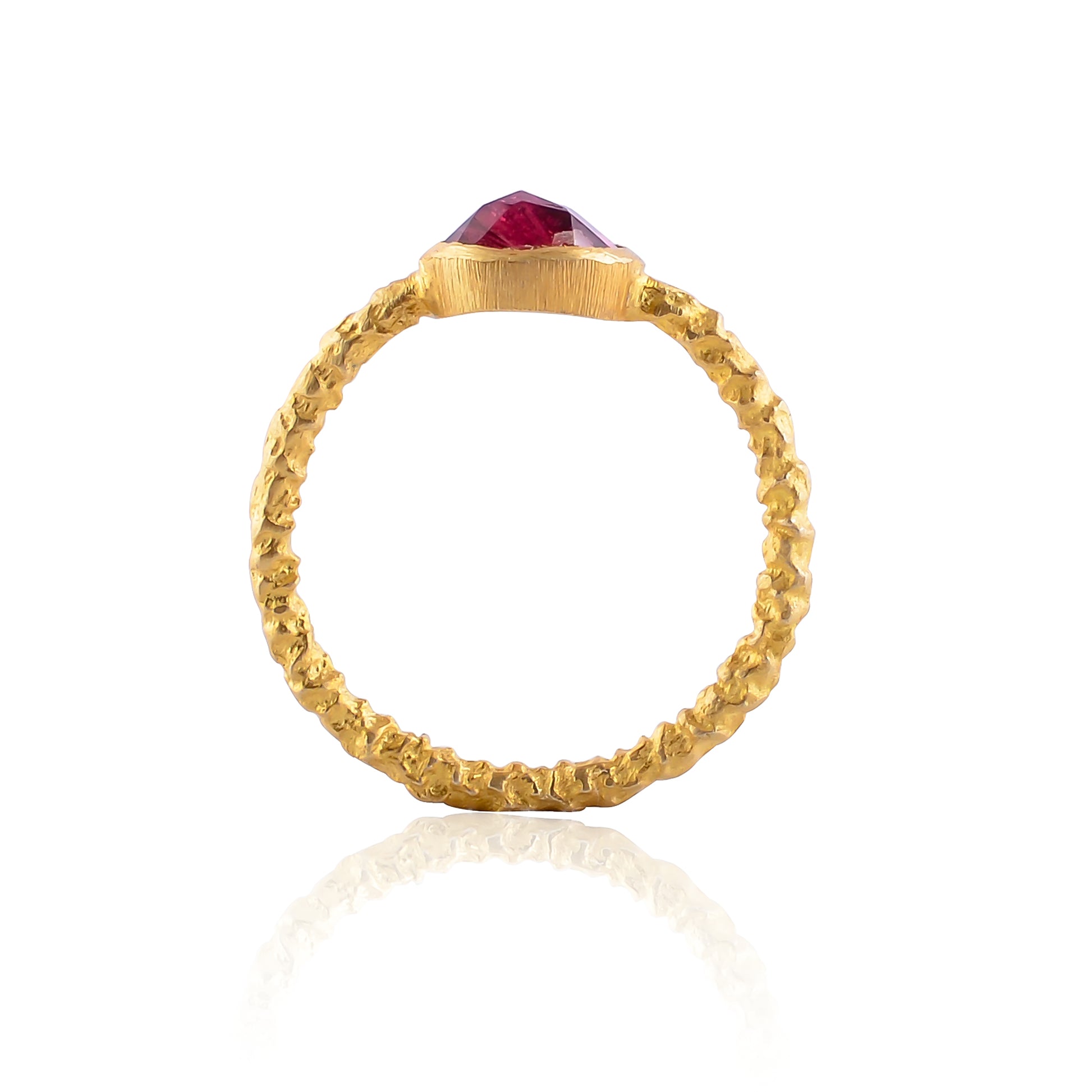 Buy Handmade Silver Gold Plated Tourmaline Ring