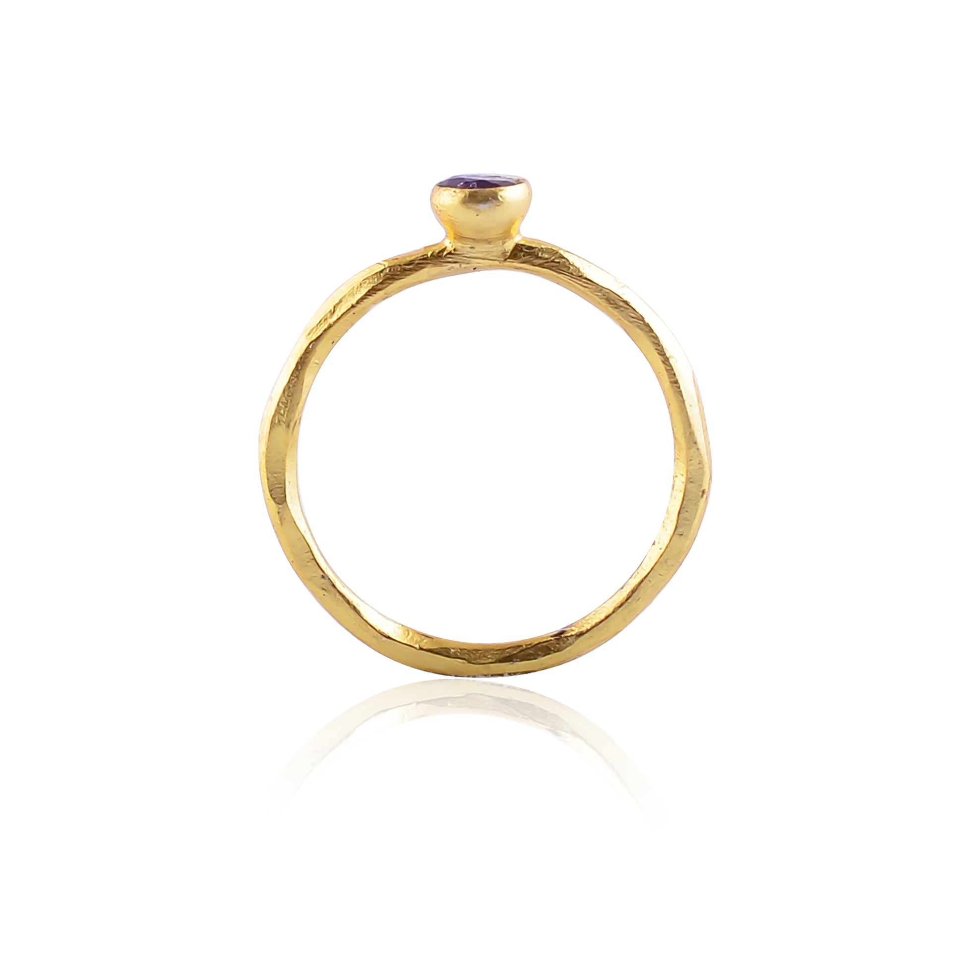Buy Handmade Silver Gold Plated Amethyst Ring