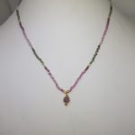 DIAMOND AND STONE NECKLACE