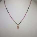 DIAMOND AND STONE NECKLACE