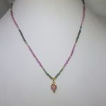 DIAMOND AND STONE NECKLACE