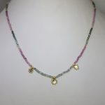 DIAMOND AND STONE NECKLACE