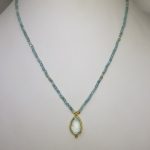 DIAMOND AND STONE NECKLACE