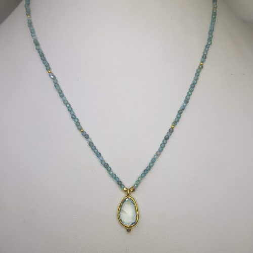 DIAMOND AND STONE NECKLACE