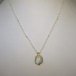 DIAMOND AND STONE NECKLACE