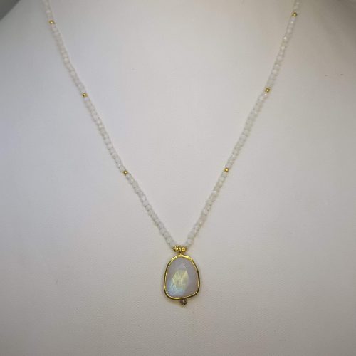 DIAMOND AND STONE NECKLACE