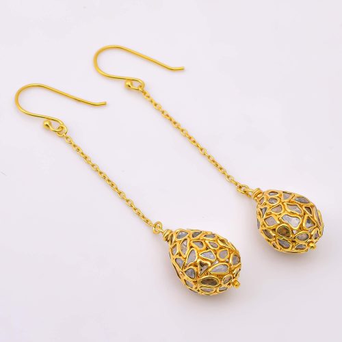 DIAMOND & STONE EARRING