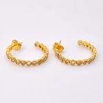 DIAMOND & STONE EARRING