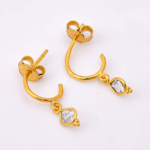 DIAMOND & STONE EARRING
