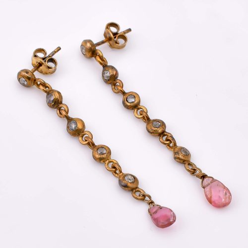 DIAMOND & STONE EARRING