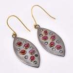DIAMOND & STONE EARRING