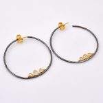 DIAMOND & STONE EARRING