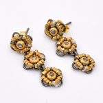 DIAMOND & STONE EARRING