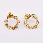 DIAMOND & STONE EARRING