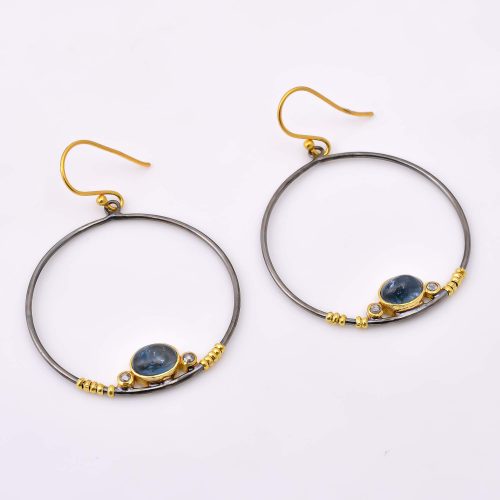 DIAMOND & STONE EARRING