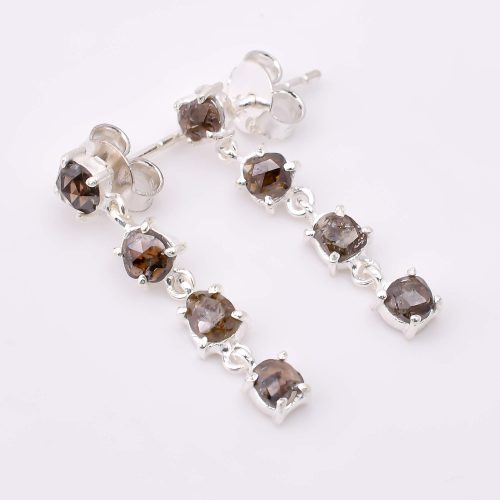 DIAMOND & STONE EARRING