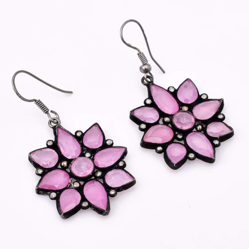 DIAMOND & STONE EARRING