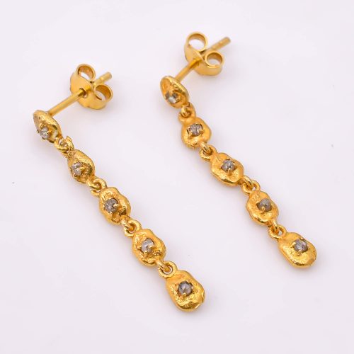 DIAMOND & STONE EARRING