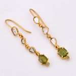 DIAMOND & STONE EARRING