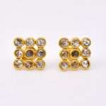 DIAMOND & STONE EARRING