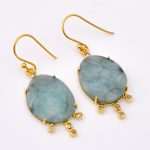 DIAMOND & STONE EARRING