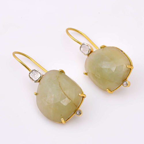 DIAMOND & STONE EARRING