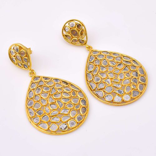 DIAMOND & STONE EARRING