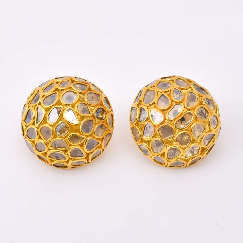 DIAMOND & STONE EARRING
