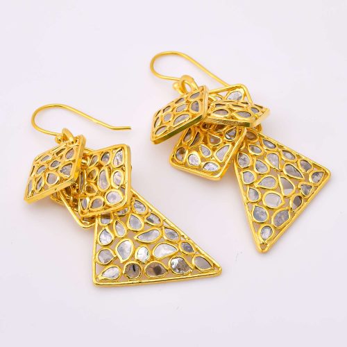 DIAMOND & STONE EARRING