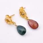 DIAMOND & STONE EARRING