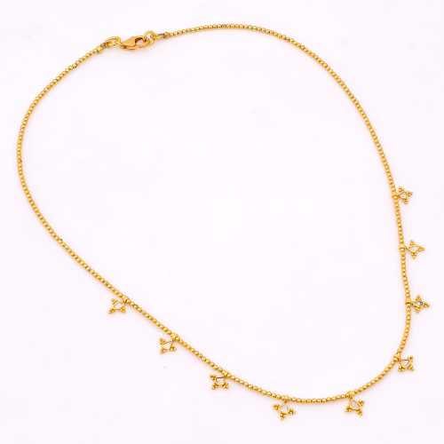 DIAMOND AND STONE NECKLACE