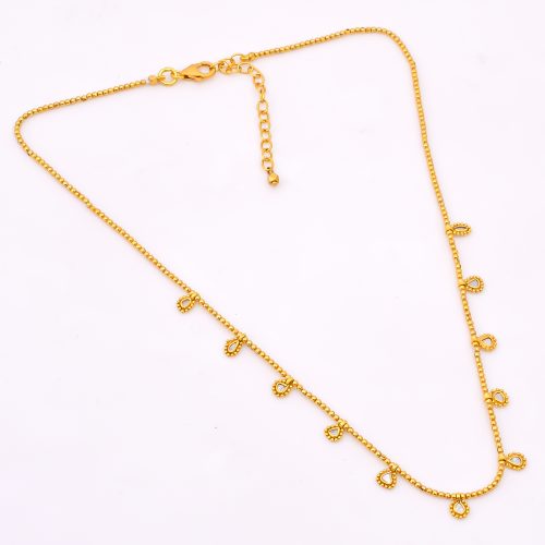 DIAMOND AND STONE NECKLACE