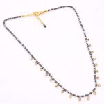 DIAMOND AND STONE NECKLACE