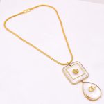 DIAMOND AND STONE NECKLACE