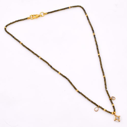 DIAMOND AND STONE NECKLACE