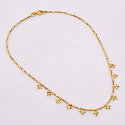 DIAMOND AND STONE NECKLACE