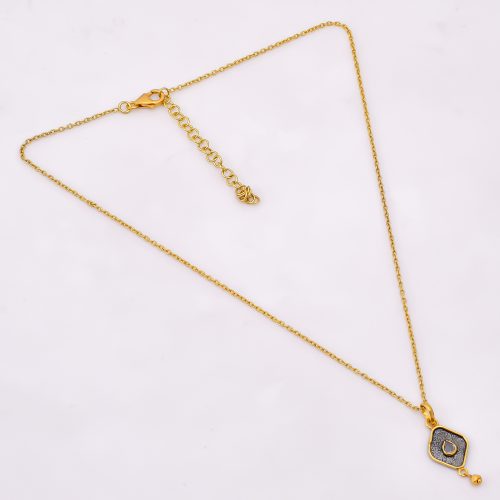 DIAMOND AND STONE NECKLACE