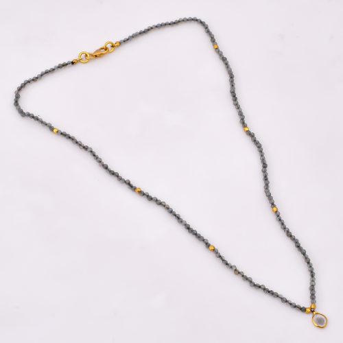 DIAMOND AND STONE NECKLACE