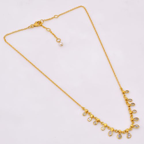 DIAMOND AND STONE NECKLACE