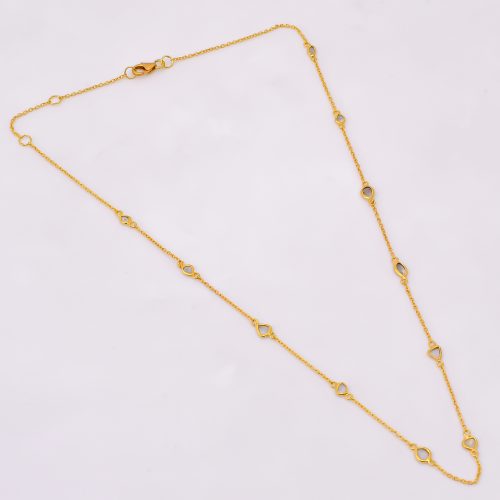 DIAMOND AND STONE NECKLACE