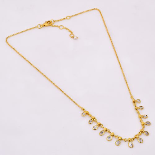 DIAMOND AND STONE NECKLACE