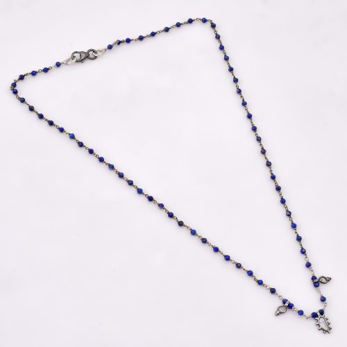 DIAMOND AND STONE NECKLACE