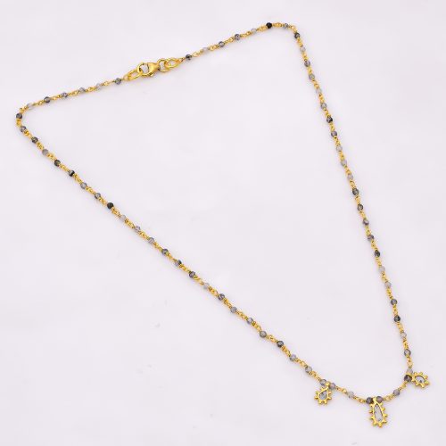DIAMOND AND STONE NECKLACE