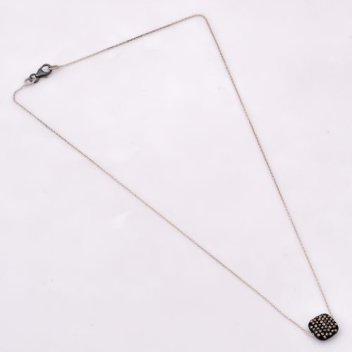 DIAMOND AND STONE NECKLACE