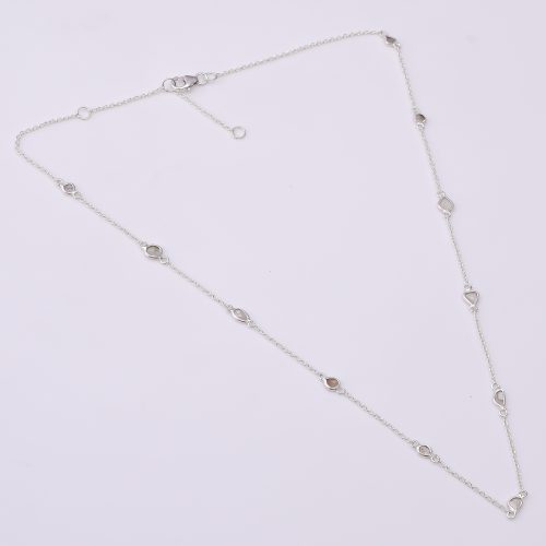 DIAMOND AND STONE NECKLACE